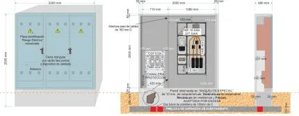Armario GRA-66 + BUC CGP-9-630 A. + TMF10 de 400/400A (277,12kW) ICP (Solución holgada)