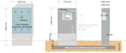 Armario PE-A CONTADOR + CPM-2 Monofásica