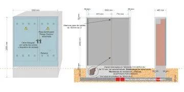 NA05114 // NA05116-xx. Armario GRA-55 INVERTIDO (medida exterior 1.890x480x2.555mm) -Según nueva norma CNL009-