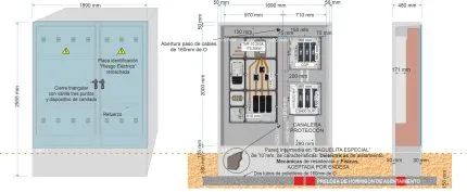 Armario GRA-55 INVERTIDO + TMF-10 de 400/250A (173,20kW) + CS 400 SUP con canalera + BUC CGP-9-160 A._a