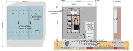 Armario GRA-66 INVERTIDO + TMF10 de 400/400A (277,12kW) ICP + BUC CGP-9-630 A. (Solución holgada)